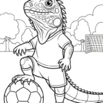 image de coloriage Iguane pour enfant