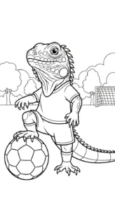 image de coloriage Iguane pour enfant