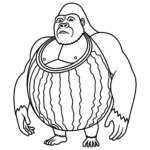 coloriage Italian Brainrot updated pour enfant de 3 ans