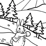 coloriage Peter Rabbit à imprimer pour enfant de 2 ans