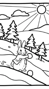 coloriage Peter Rabbit à imprimer pour enfant de 2 ans