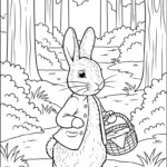 coloriage Peter Rabbit à imprimer pour enfant de 2 ans