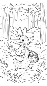 coloriage Peter Rabbit à imprimer pour enfant de 2 ans