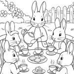 coloriage Peter Rabbit pour primaire