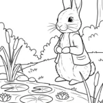 coloriage Peter Rabbit gratuit à imprimer