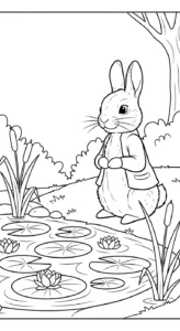 coloriage Peter Rabbit gratuit à imprimer