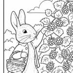 coloriage Peter Rabbit pour enfant de 5 ans