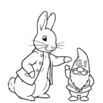 coloriage Peter Rabbit et découpage à imprimer