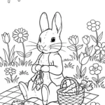 coloriage Peter Rabbit pour enfant de 7 ans