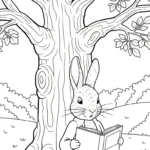 coloriage Peter Rabbit à imprimer pour enfant de 2 ans