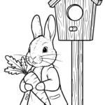 coloriage Peter Rabbit à imprimer pour enfant de 12 ans