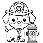 coloriage Pompier et decoupage a imprimer gratuit