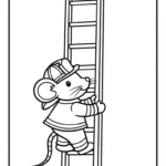 coloriage Pompier à imprimer pour enfant de 2 ans