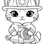 coloriage Pompier pour enfants à télécharger