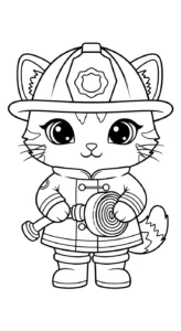 coloriage Pompier pour enfants à télécharger