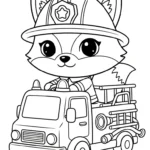 coloriage Pompier gratuit à imprimer