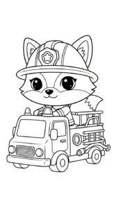 coloriage Pompier gratuit à imprimer