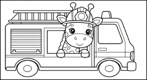 coloriage Pompier pour enfant à imprimer