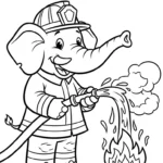 coloriage Pompier pour enfants à imprimer