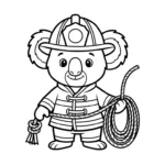 coloriage Pompier pour primaire