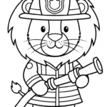 coloriage Pompier pour enfant de 2 ans