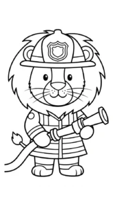 coloriage Pompier pour enfant de 2 ans