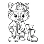 coloriage Pompier a imprimer gratuit