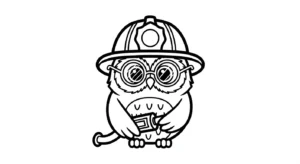 coloriage Pompier pour enfant de 2 ans