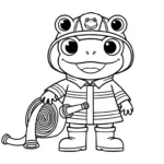 coloriage Pompier à imprimer gratuitement