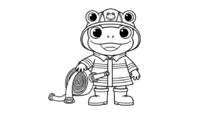 coloriage Pompier à imprimer gratuitement