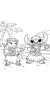 coloriage Stitch updated à imprimer pour enfants