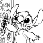 coloriage Stitch updated pour enfant