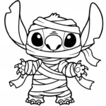 coloriage Stitch updated pour primaire