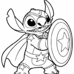 coloriage Stitch updated à imprimer pour enfant de 4 ans