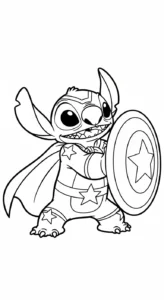 coloriage Stitch updated à imprimer pour enfant de 4 ans