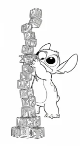 coloriage Stitch updated à imprimer pour enfant de 10 ans