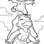 coloriage Stitch updated pour enfant de 8 ans