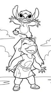 coloriage Stitch updated pour enfant de 8 ans