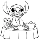 coloriage Stitch updated pour enfant de 7 ans