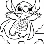coloriage Stitch updated à imprimer pour enfant de 12 ans
