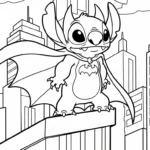 coloriage Stitch updated pour enfant de 6 ans