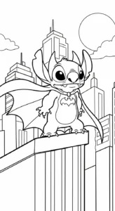 coloriage Stitch updated pour enfant de 6 ans
