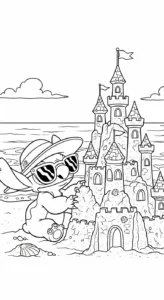 coloriage Stitch updated et découpage à imprimer