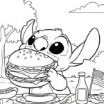 coloriage Stitch updated à imprimer pour enfant de 12 ans