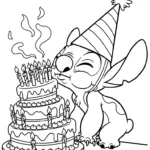 coloriage Stitch updated et découpage à imprimer