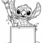 coloriage Stitch updated pour enfant de 2 ans