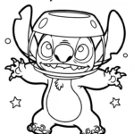 coloriage Stitch updated pour enfant de 7 ans