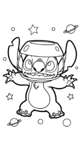 coloriage Stitch updated pour enfant de 7 ans