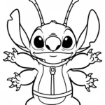 image pour coloriage Stitch updated enfant
