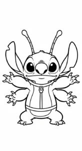 image pour coloriage Stitch updated enfant